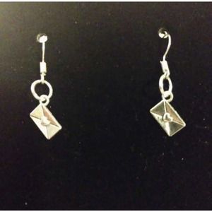 Tiny envelope mail penpal earrings